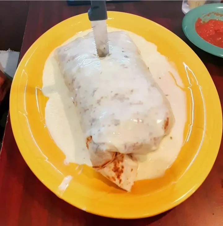 Monster Burrito with Queso